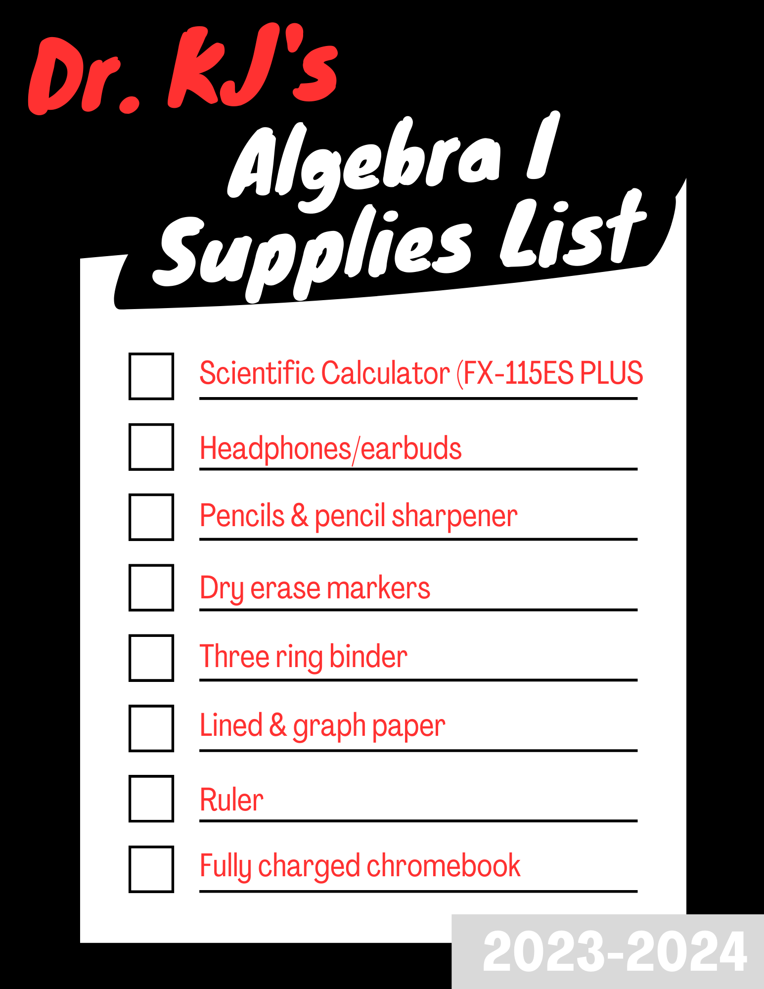 Supply List